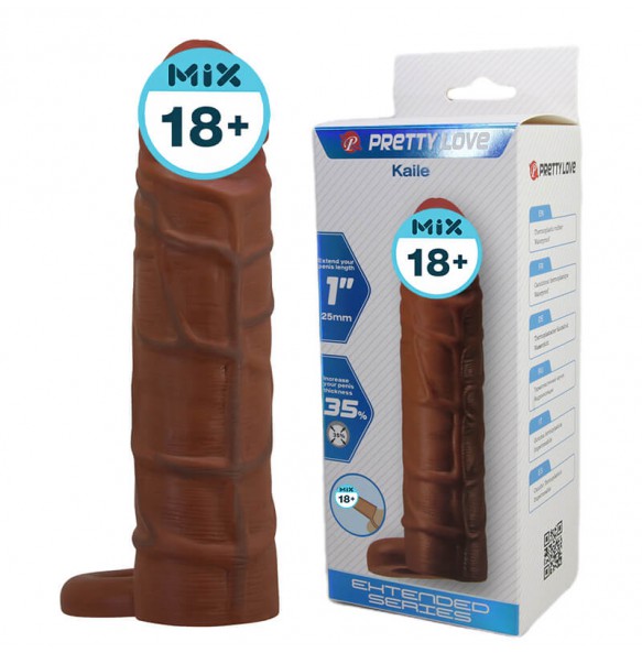 PRETTY LOVE - Kaile Extended Penis Sleeve (L:15cm - D:3cm)
